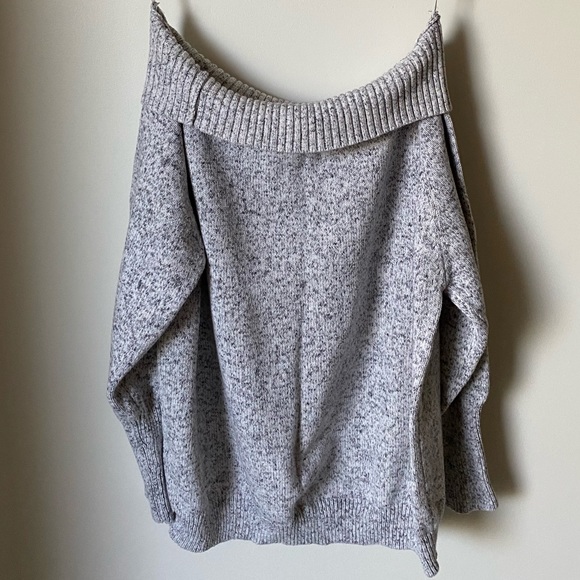 Off The Shoulder Knit Sweater - Picture 2 of 4
